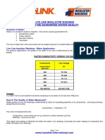 Insulator Washing Water Quality