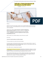 Como Foi Aplicado o Teste Psicotécnico Da Polícia Federal e Da PRF (2021) - PREPOL