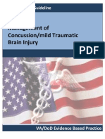 VA DoD Management of Concussion Mild Traumatic Brain Injury