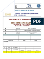 Work Method Statement For: Concrete Coring Works