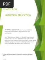 Chapter 16 Nutrition Education