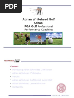 Adrian Whitehead Golf School Information