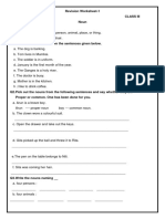 Worksheet English Class 3rd