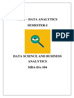 MZU-MBA-DATA ANALYTICS - Data Science and Business Analysis - Unit 3