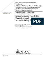 Federal Grants Improvements Needed in Oversight and Accountability Processes