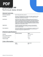 Ultimaker PP: Technical Data Sheet