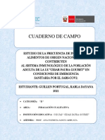 Cuaderno de Campo: Categoría: "B " Area: Indagación Cualitativa