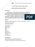 Aula Prática 1 - Determinação Da Acidez Do Vinagre