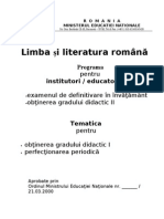 LB Si Lit Romana Educatoare Def, Grad II