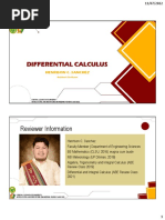 Differential Calculus: Reviewer Information