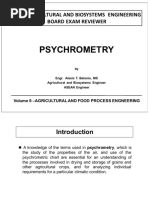 Psychrometry: 2022 Agricultural and Biosystems Engineering Board Exam Reviewer