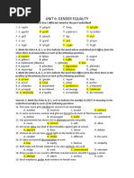 Unit 6: Gender Equality: I. Find The Word Which Has A Different Sound in The Part Underlined