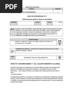 Guía de Aprendizaje Efecto Invernadero