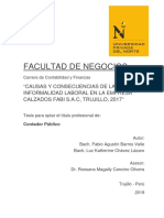 Consecuencias y Causas de La Informalidad Laboral