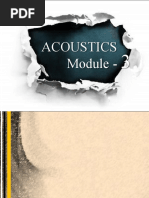 Acoustics Module 3