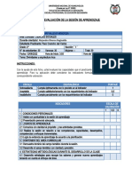 Ficha de Evaluación de Sesión de Aprendizaje