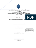 Esquema para El Anteproyecto, Derecho Empresarial