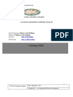 Learning Guide: Nefas Silk Poly Technic College Accounts and Budget Support Level Iii