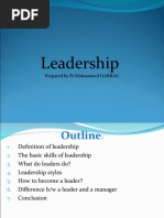 Leadership: Prepared by PR Mohammed HARRAG