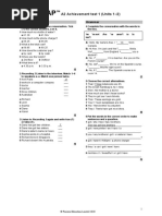 Roadmap: A2 Achievement Test 1 (Units 1-2)