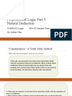 Lecture 11 Propositional Logic Part 3 Natural Deduction