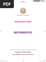 9th Standard Maths EM 2020 Edition