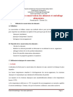 Cours Méthode de Conservation Des Aliments Et Emballage Alimentaire 2020 Cours D'hydrobromatologie 5eme Année Pharmacie DR Cheroual