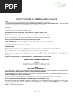 Constitución de La República Del Ecuador: Registro Oficial No. 449, 20 de Octubre 2008 Normativa: Vigente