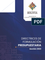 Directrices de Formulación Presupuestaria 2023