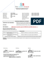 Sars-Cov-2 (Causative Agent of Covid-19) Viral Rna Detected (+)