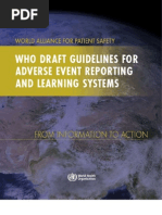 WHO Guidelines - Adverse Events