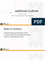 2.0 - Organizational Culture