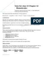 Study Rate: Chemistry Notes For Class 12 Chapter 14 Biomolecules