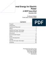 Geothermal For Electrical Power