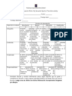 Rúbrica de Evaluación 8° Inglés