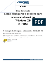 Configuração Do Driver e Modem - CA-40 - Windows XP