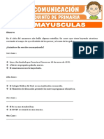 Actividades de Las Mayusculas para Quinto de Primaria