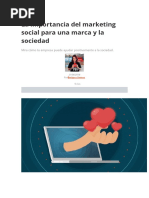 La Importancia Del Marketing Social para Una Marca y La Sociedad