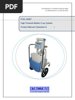 POX-100BT High Powered Mobile X-Ray System Product Manual (Operation & 0DQXDO)