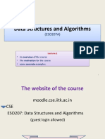 Data Structures and Algorithms: (ESO207A)