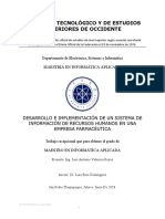 Desarrollo e Implementación de Un Sistema de Información de Recursos Humanos en Una Empresa Farmacéutica