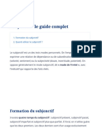 Subjonctif Le Guide Complet La Langue Française