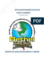 Reglamento Disciplinario Bethel - Borrador