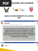 Policía Nacional Del Ecuador: Unidad de Mantenimiento Del Orden 2020