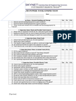 Hand and Power Tools Checklist