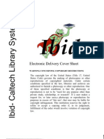 Electronic Delivery Cover Sheet