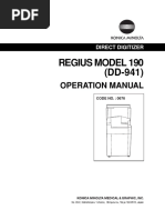 Regius Model 190 (DD-941) : Operation Manual