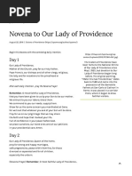 Novena To Our Lady of Providence - A Prayer From The Sisters of Providence