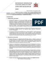 Elecciones Regionales Y Municipales 2022 Jurado Electoral Especial Del Santa RESOLUCION #000751-2022-JEE-SNTA/JNE