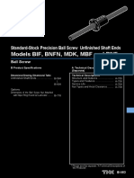 Models Bif, BNFN, MDK, MBF and BNF: Standard-Stock Precision Ball Screw Unfinished Shaft Ends